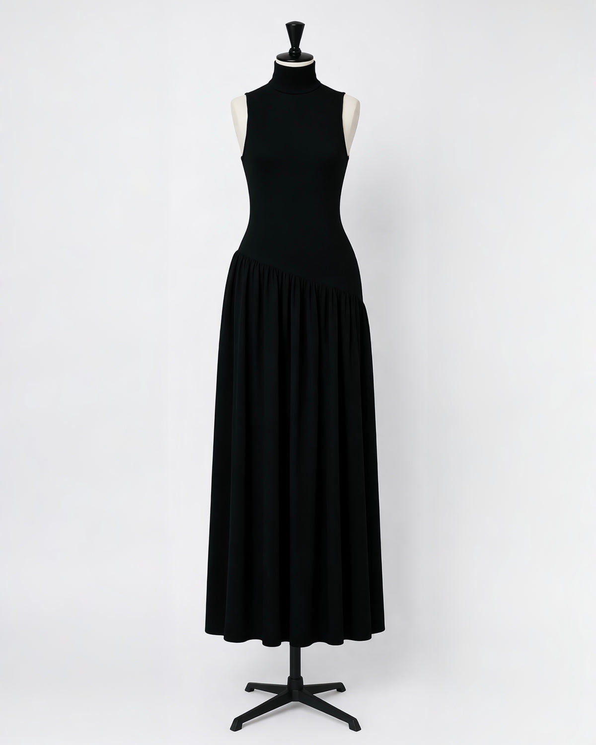 High neck jersey dress